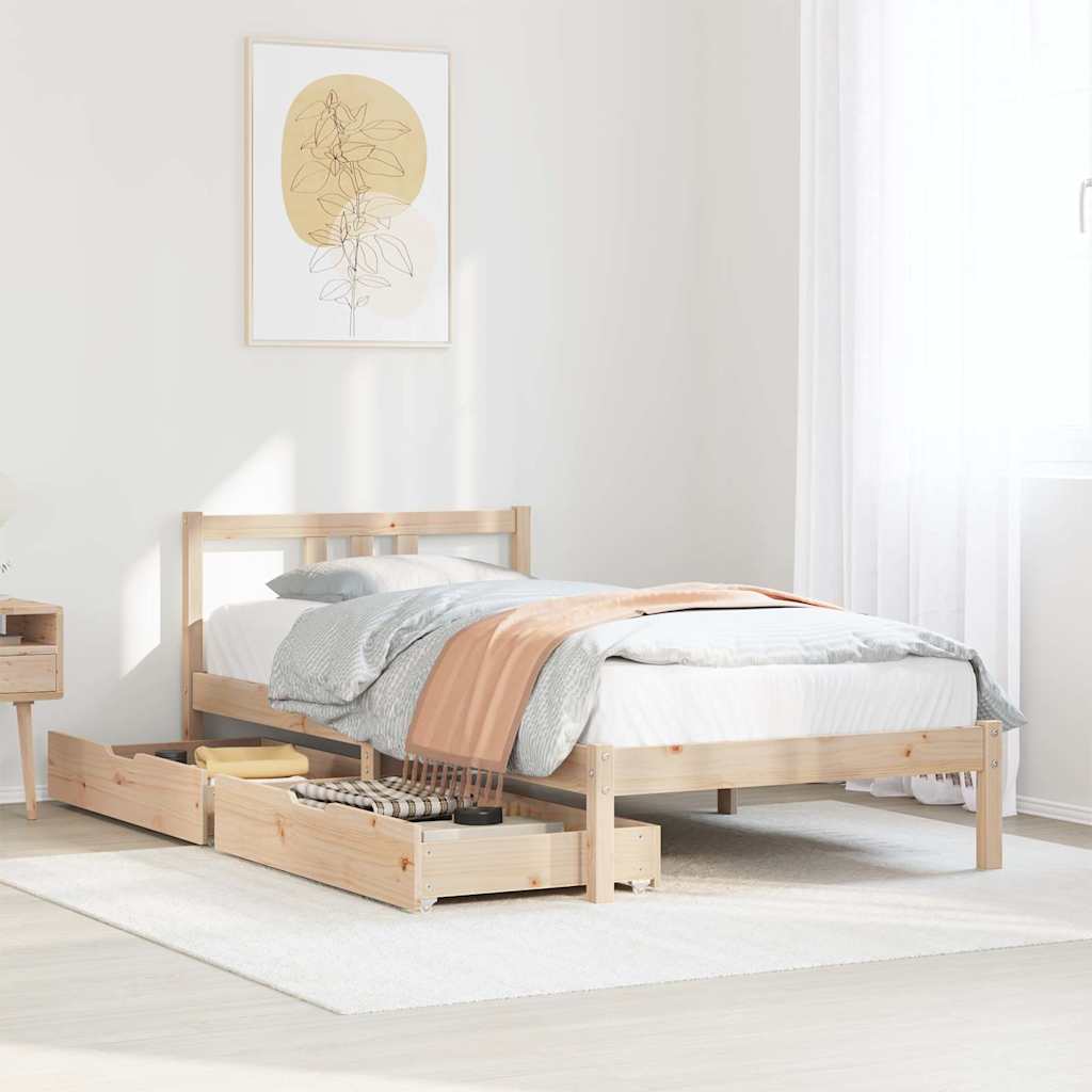 Sengeramme uten madrass 75x190 cm heltre furu