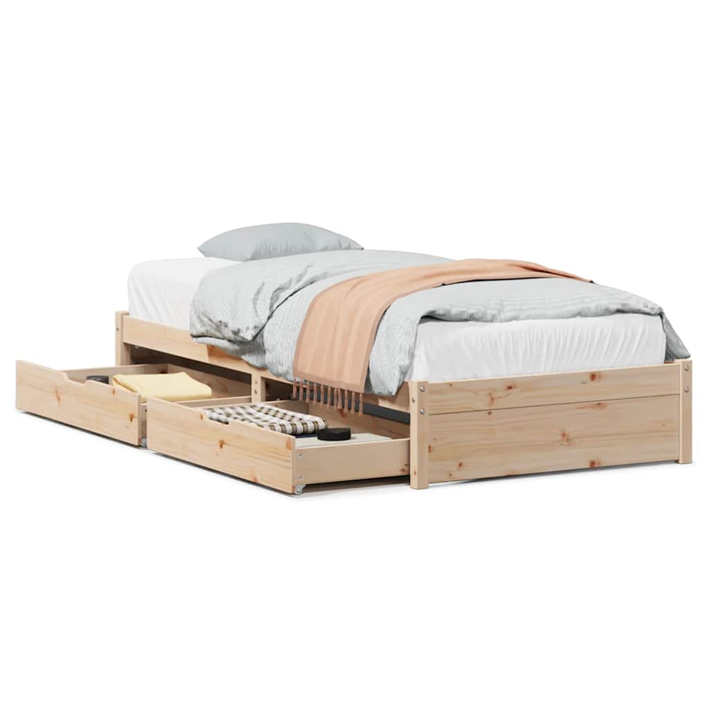 Sengeramme uten madrass 75x190 cm heltre furu