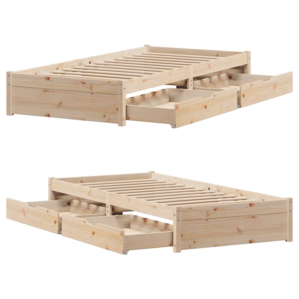 Sengeramme uten madrass 75x190 cm heltre furu