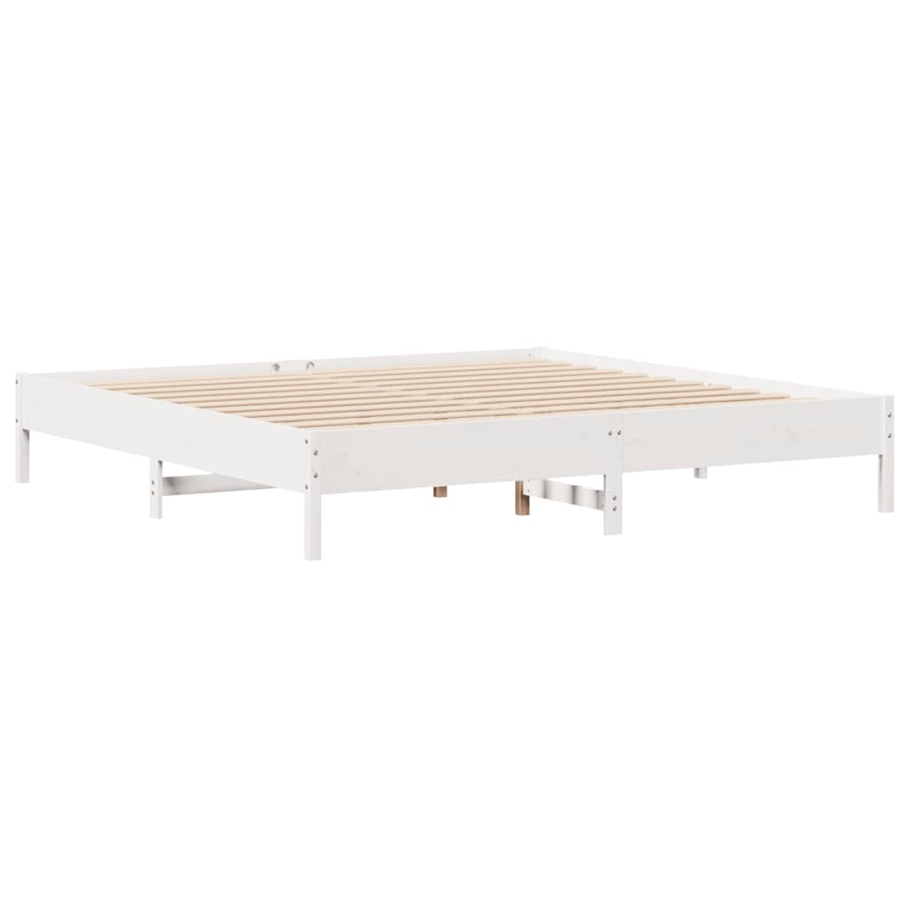 Sengeramme uten madrass hvit 180x200 cm heltre furu