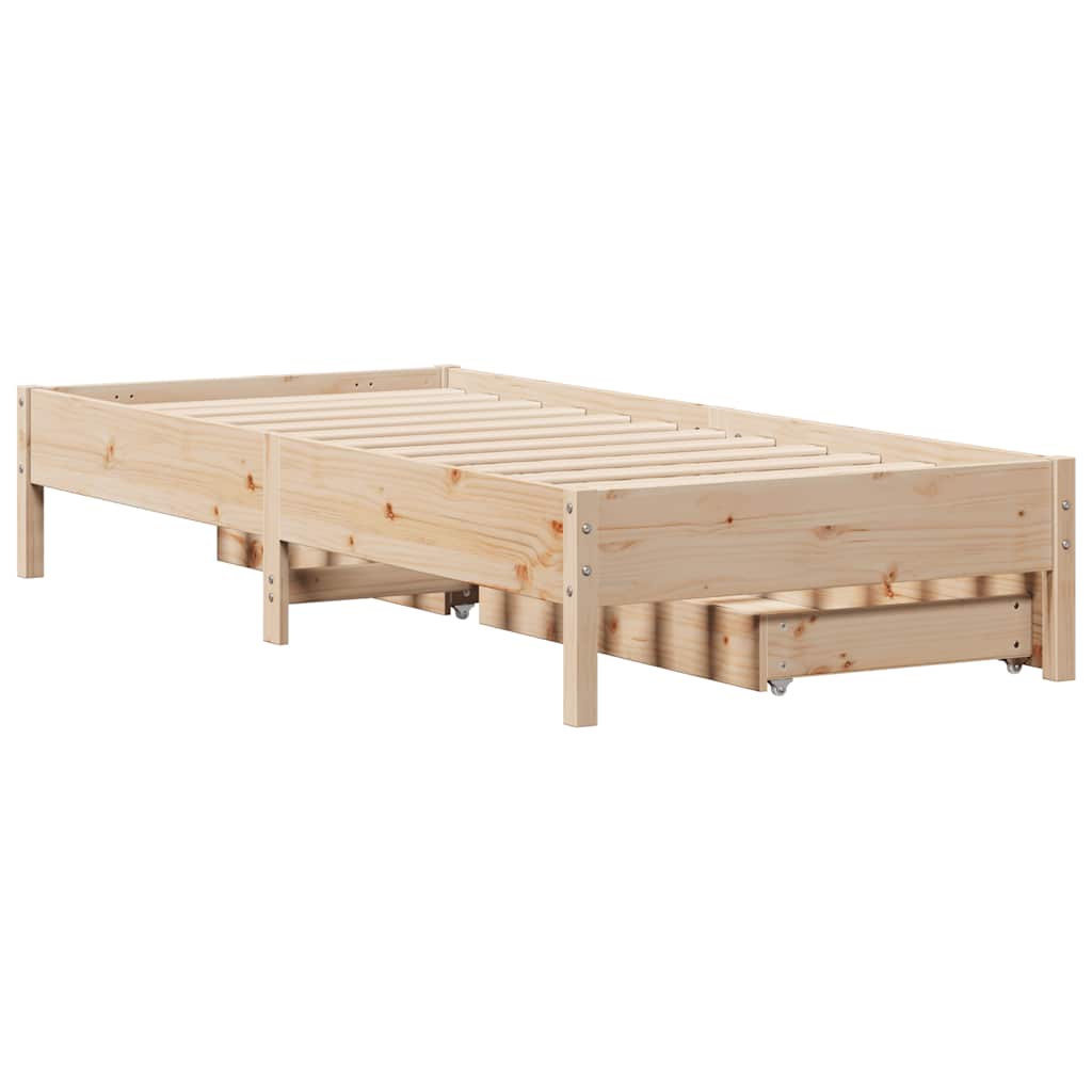 Sengeramme uten madrass 75x190 cm heltre furu