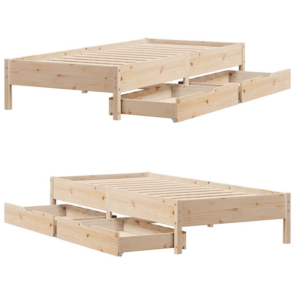Sengeramme uten madrass 75x190 cm heltre furu
