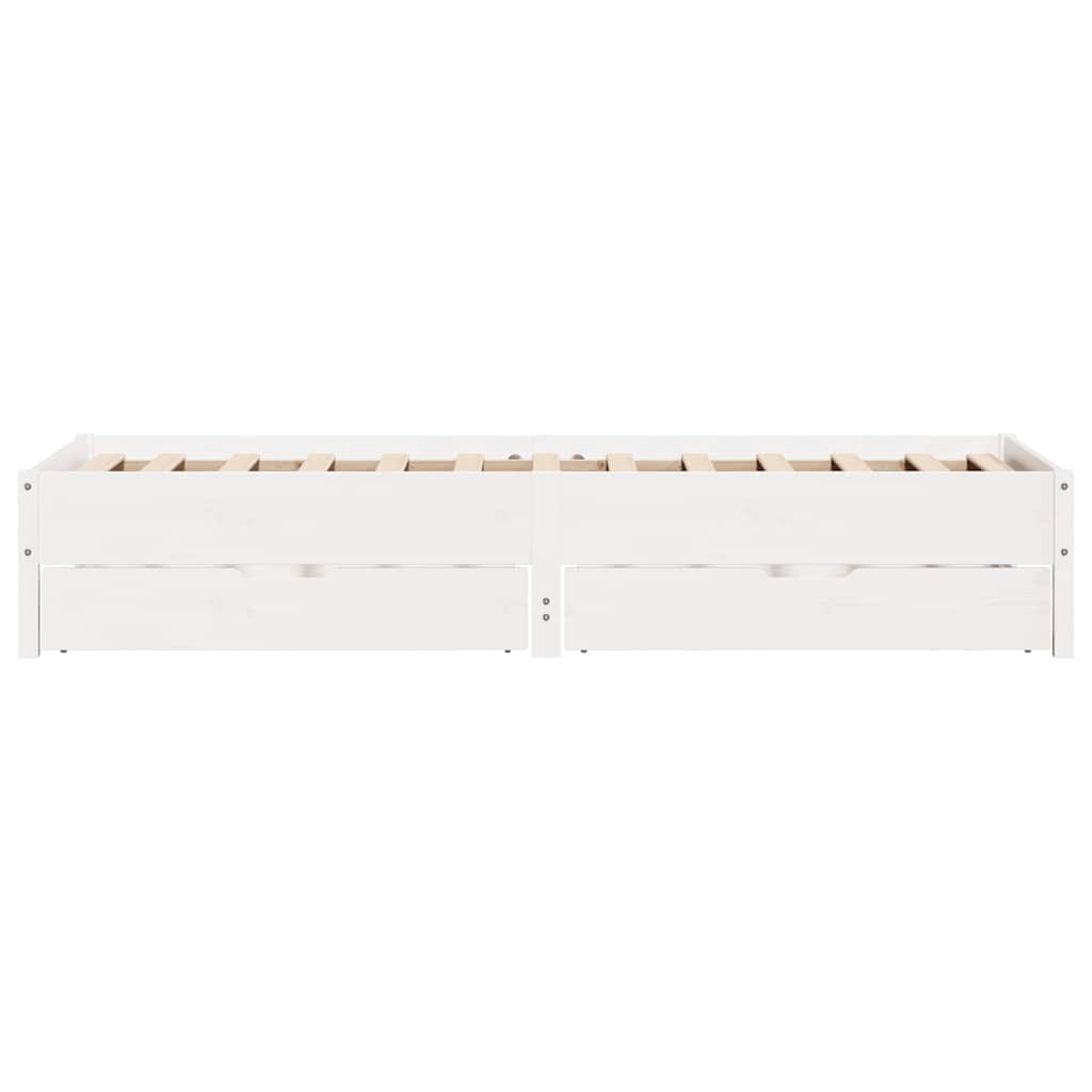 Sengeramme uten madrass hvit 75x190 cm heltre furu