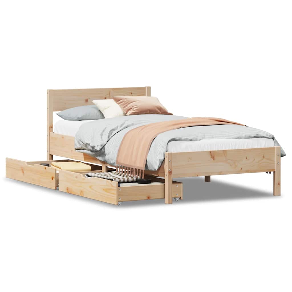 Sengeramme uten madrass 75x190 cm heltre furu