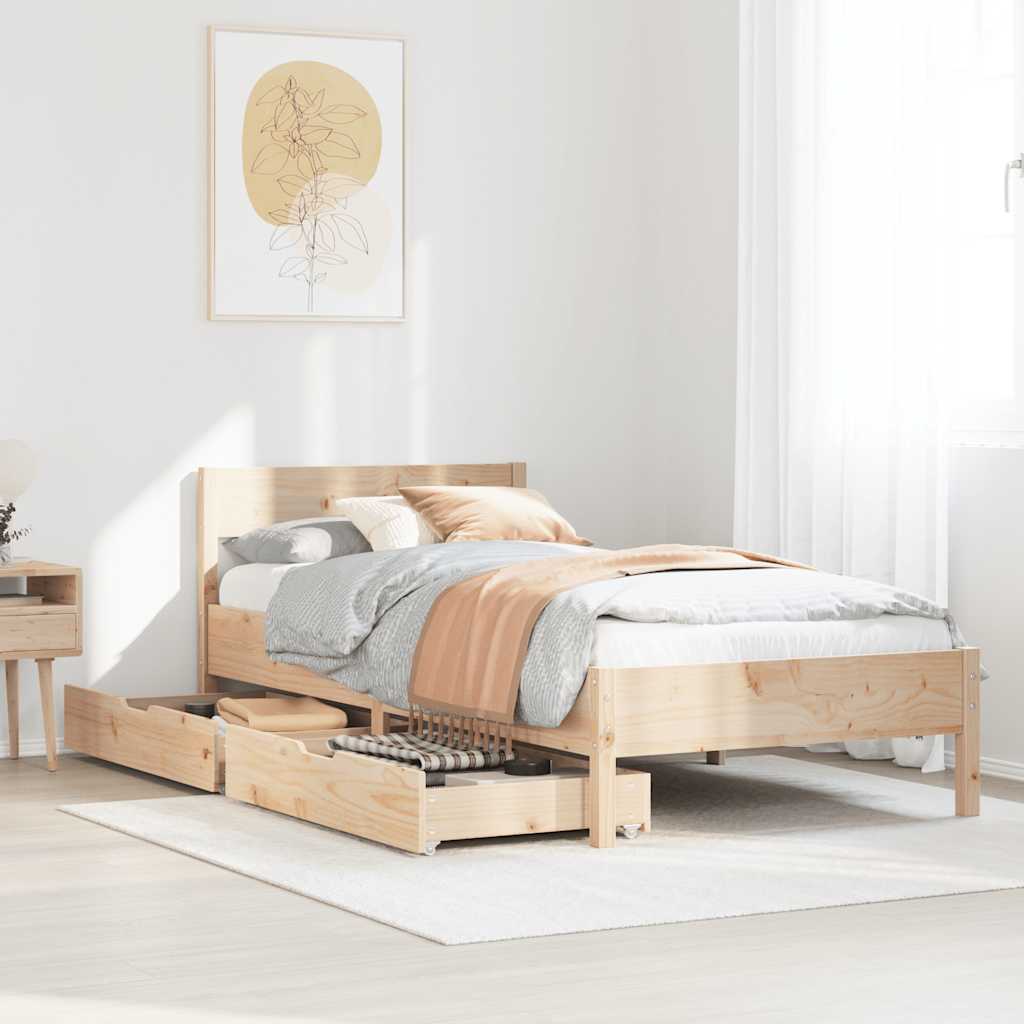 Sengeramme uten madrass 75x190 cm heltre furu