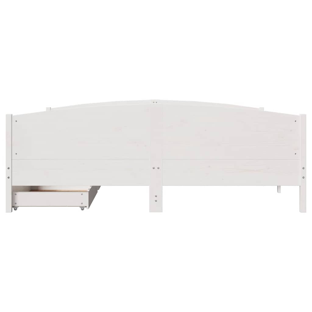 Sengeramme uten madrass hvit 180x200 cm heltre furu