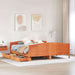 Sengeramme uten madrass voksbrun 160x200 cm heltre furu