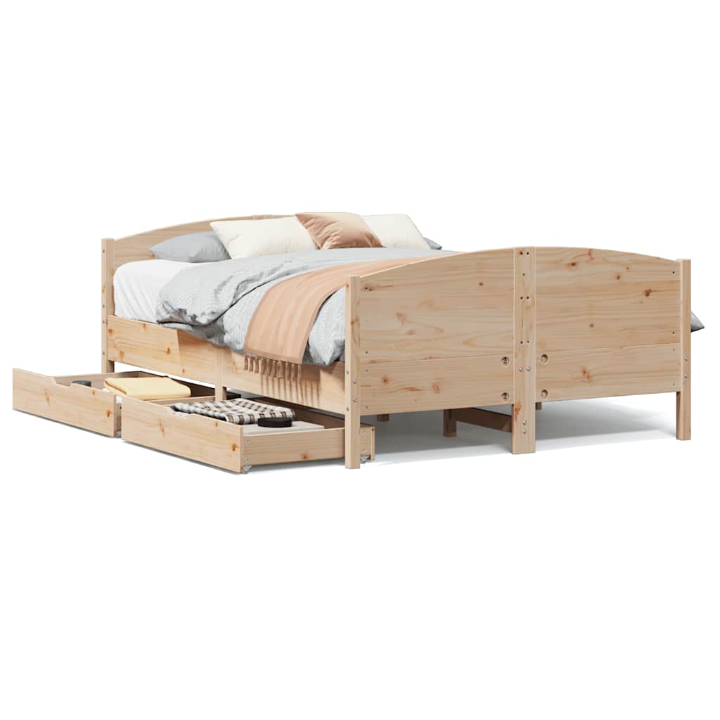Sengeramme uten madrass 120x190 cm heltre furu