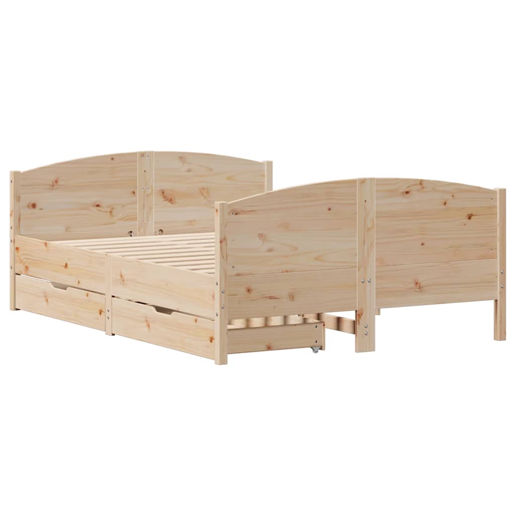 Sengeramme uten madrass 120x190 cm heltre furu