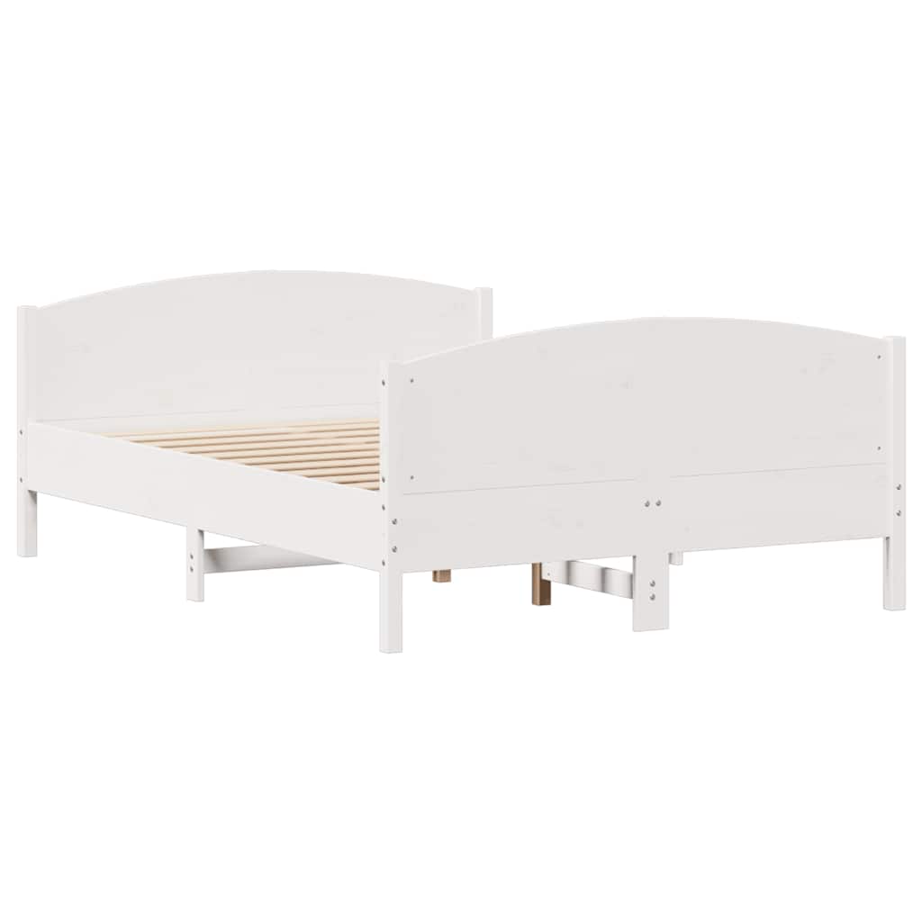 Sengeramme uten madrass hvit 120x190 cm heltre furu