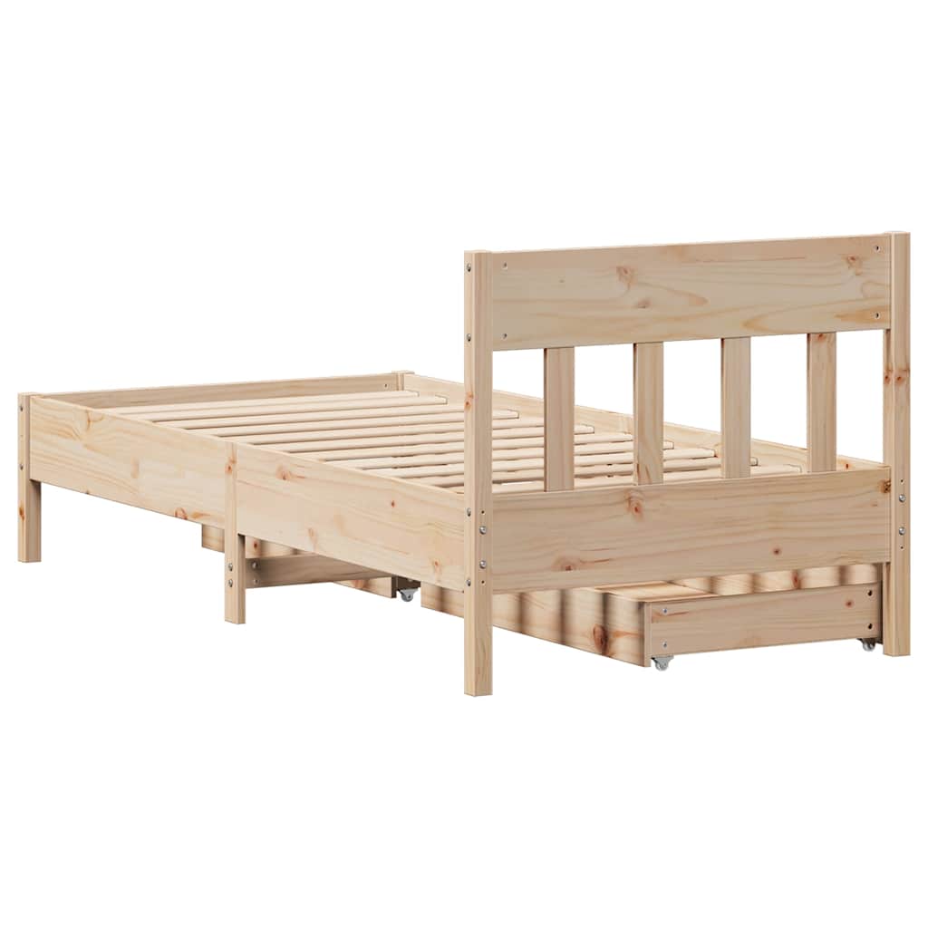 Sengeramme uten madrass 75x190 cm heltre furu