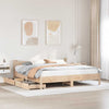 Sengeramme med skuffer 200x200 cm heltre furu