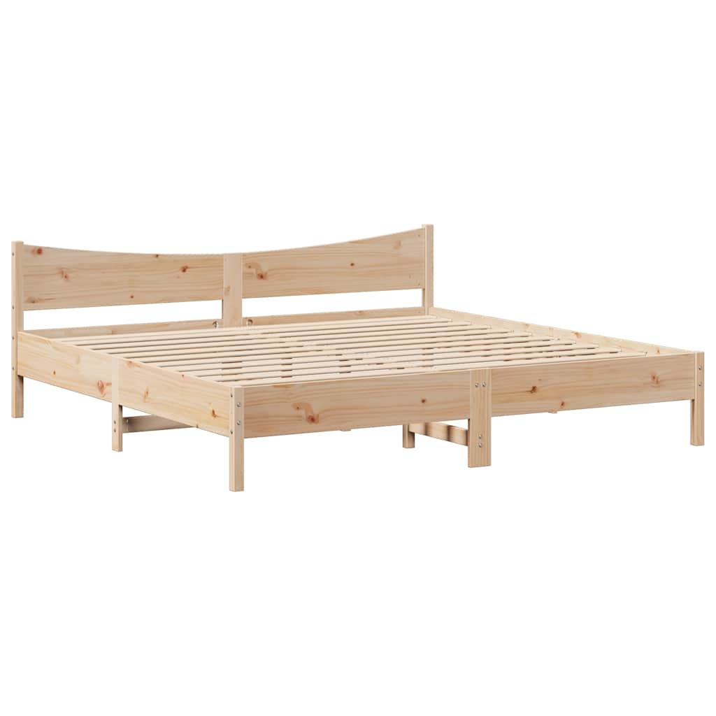 Sengeramme med skuffer 200x200 cm heltre furu