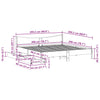 Sengeramme med skuffer 200x200 cm heltre furu