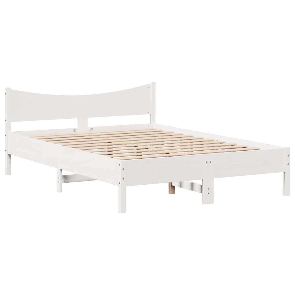 Sengeramme med skuffer hvit 120x200 cm heltre furu