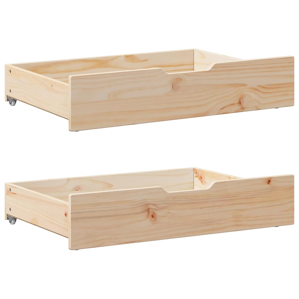 Sengeramme med skuffer 120x190 cm heltre furu