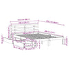 Sengeramme med skuffer 150x200 cm heltre furu