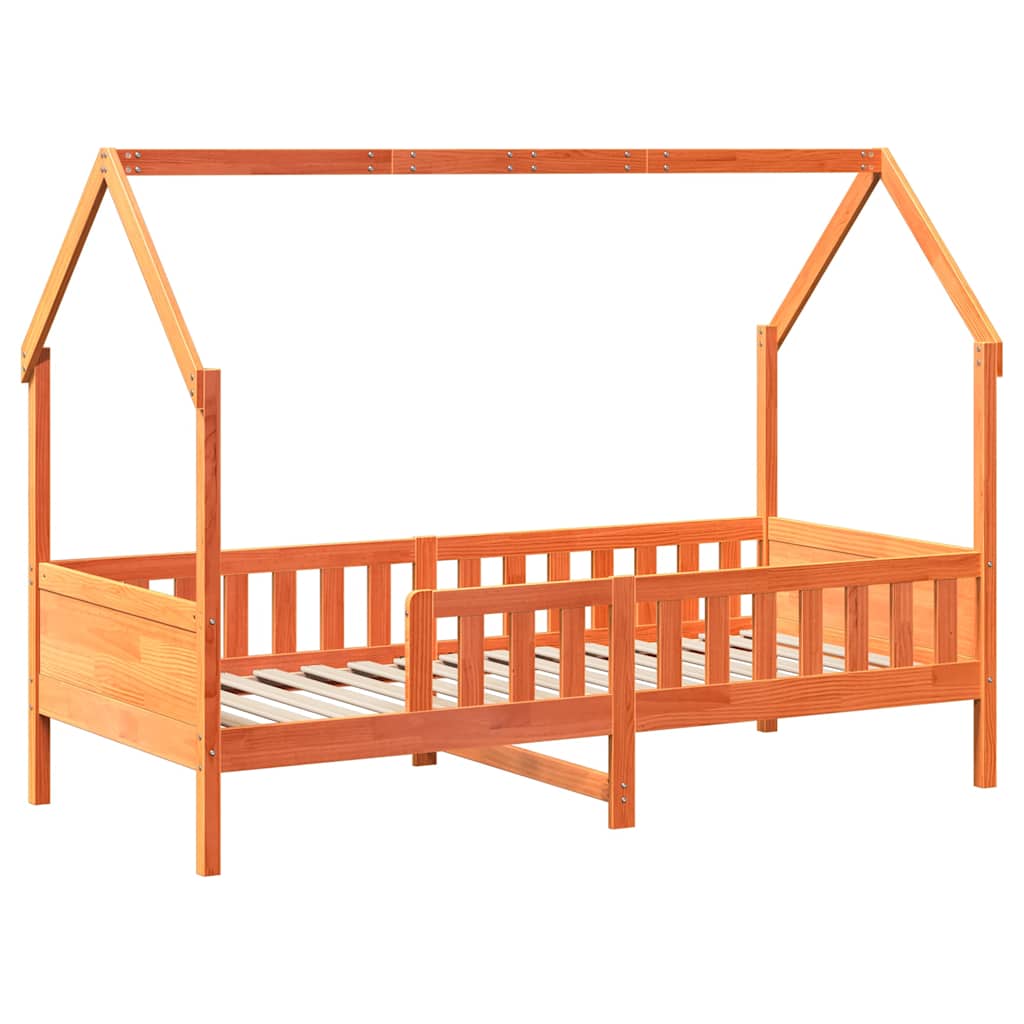 Barnesengeramme med skuffer svart 90x200 cm heltre furu