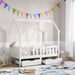 Barnesengeramme med skuffer 80x170 cm heltre furu