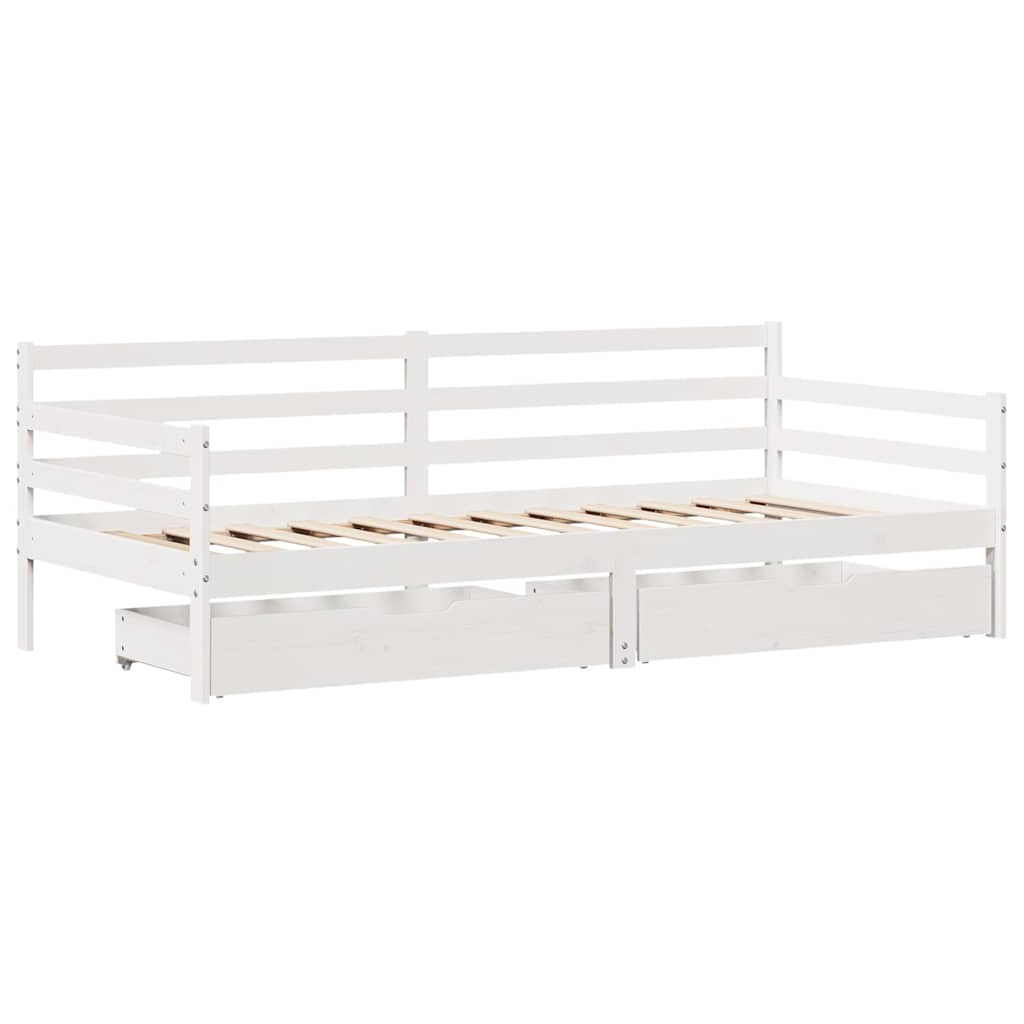 Dagseng med skuffer 80x200 cm heltre furu