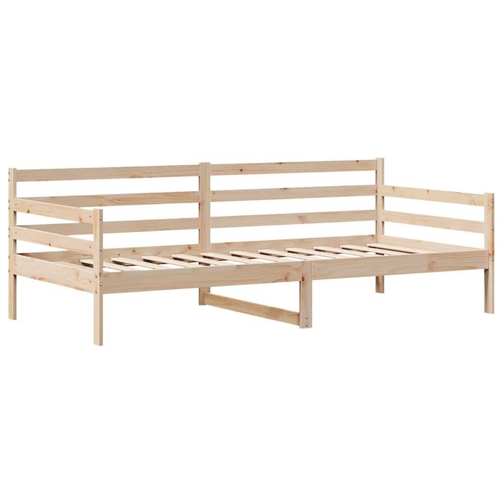 Dagseng med skuffer hvit 80x200 cm heltre furu