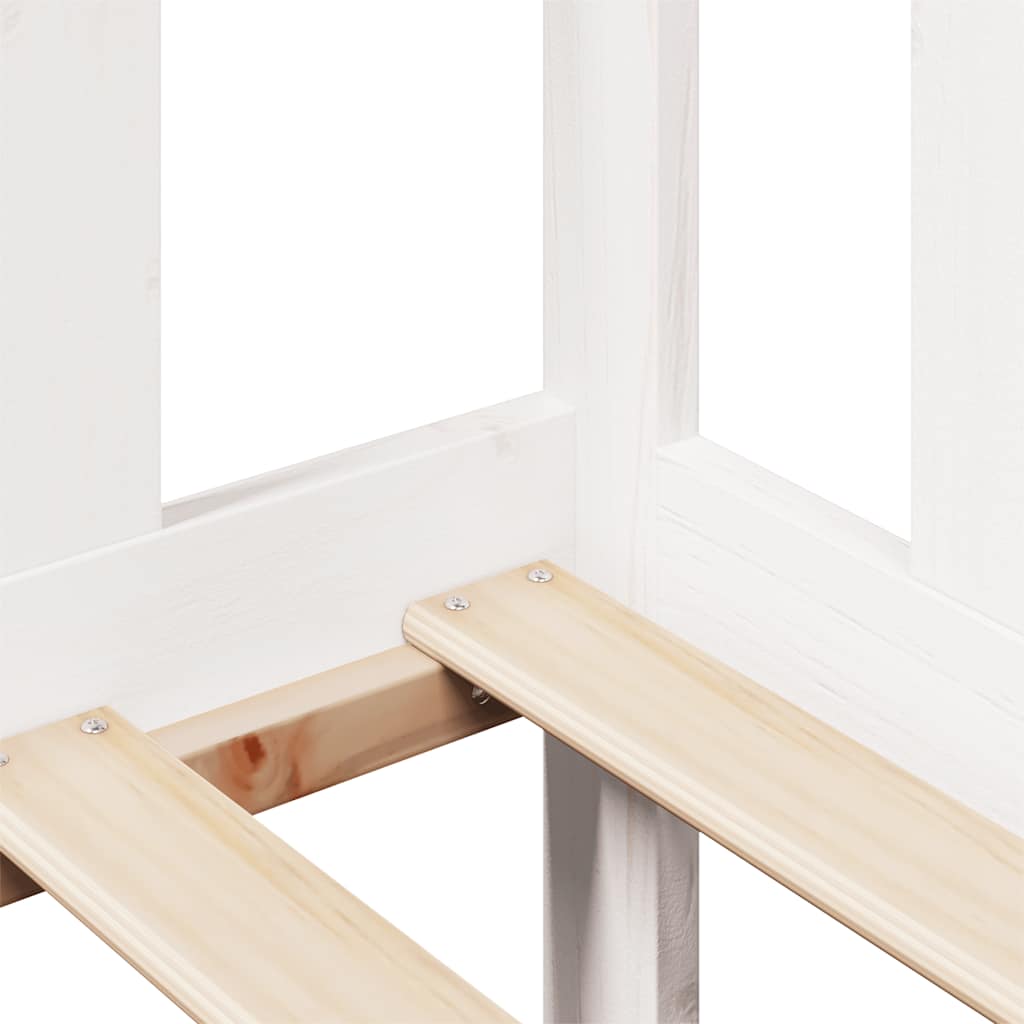 Dagseng med skuffer hvit 80x200 cm heltre furu