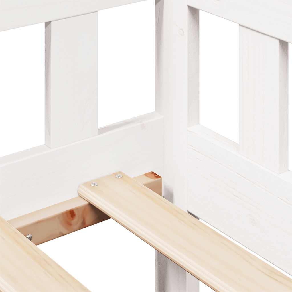 Dagseng med skuffer hvit 80x200 cm heltre furu