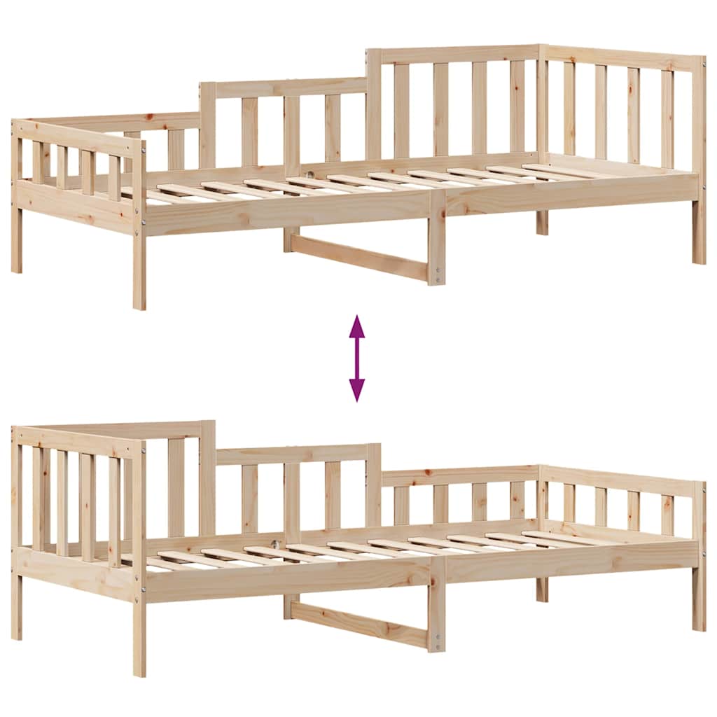 Dagseng med skuffer 90x190 cm heltre furu vidaXL