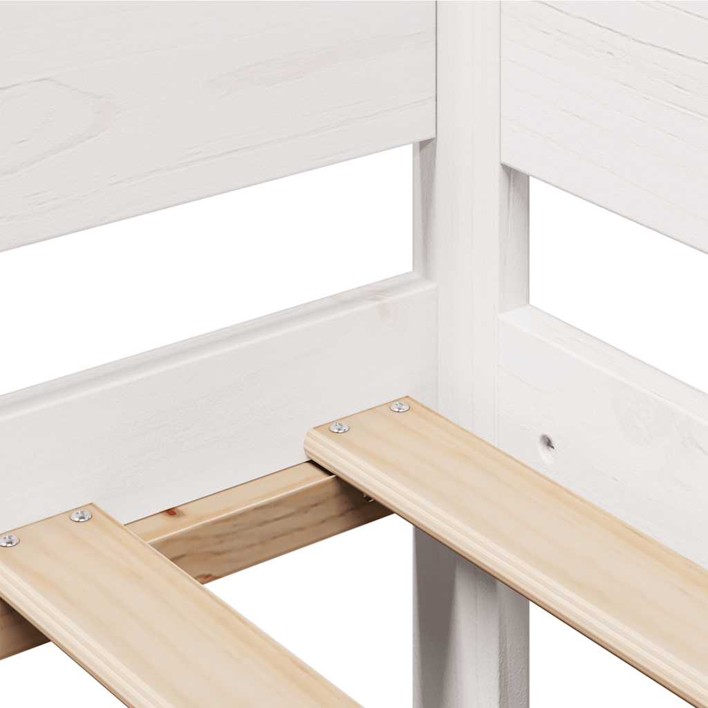 Dagseng med skuffer hvit 90x200 cm heltre furu