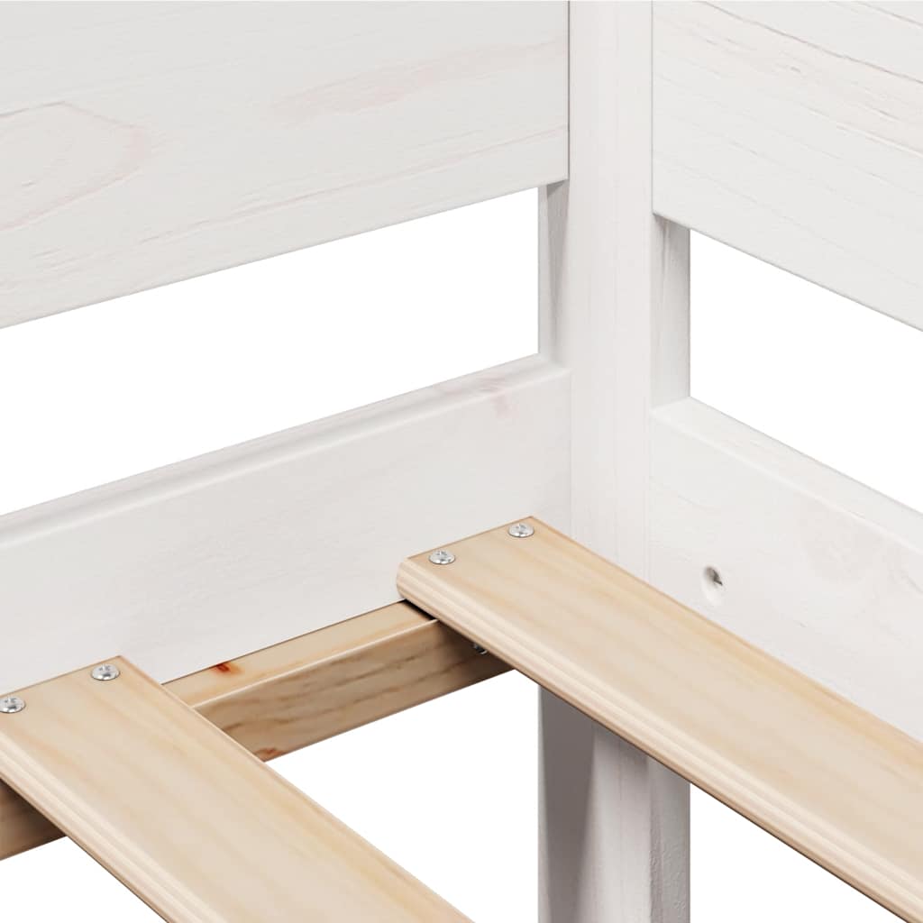 Dagseng med skuffer hvit 90x190 cm heltre furu