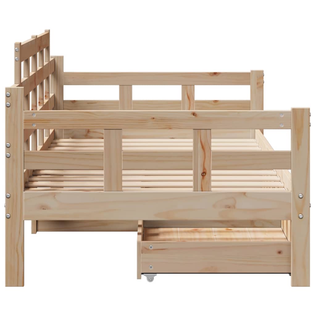 Dagseng med skuffer 90x190 cm heltre furu