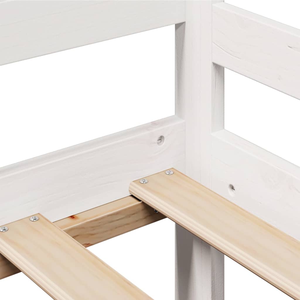 Dagseng med skuffer hvit 90x190 cm heltre furu