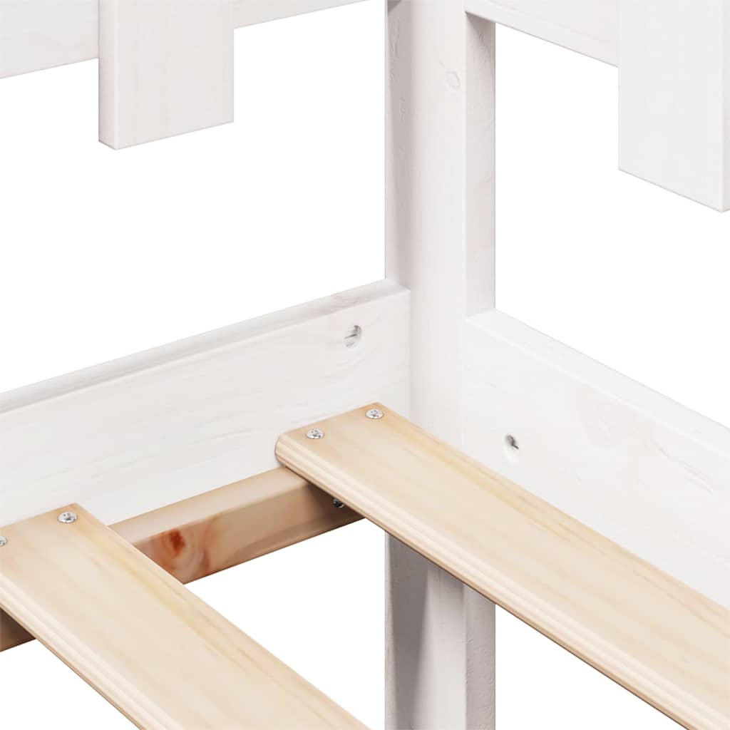 Dagseng med skuffer hvit 90x190 cm heltre furu vidaXL