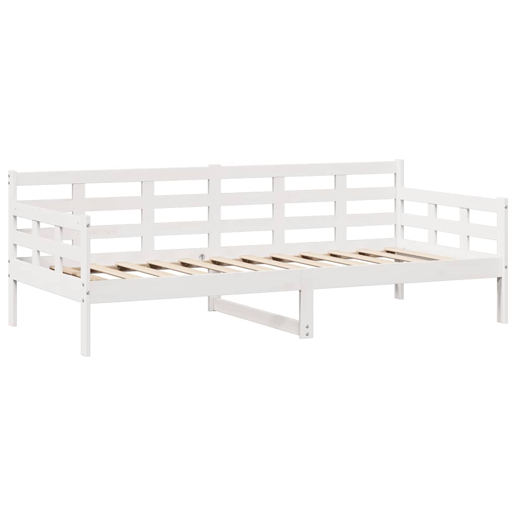 Dagseng med skuffer hvit 90x190 cm heltre furu