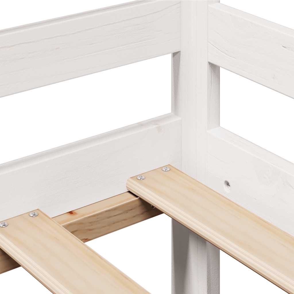 Dagseng med skuffer hvit 90x190 cm heltre furu