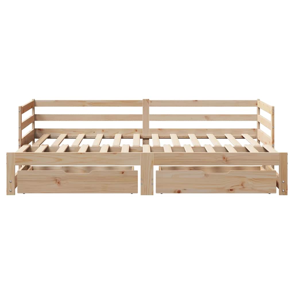 Dagseng med skuffer 90x200 cm heltre furu