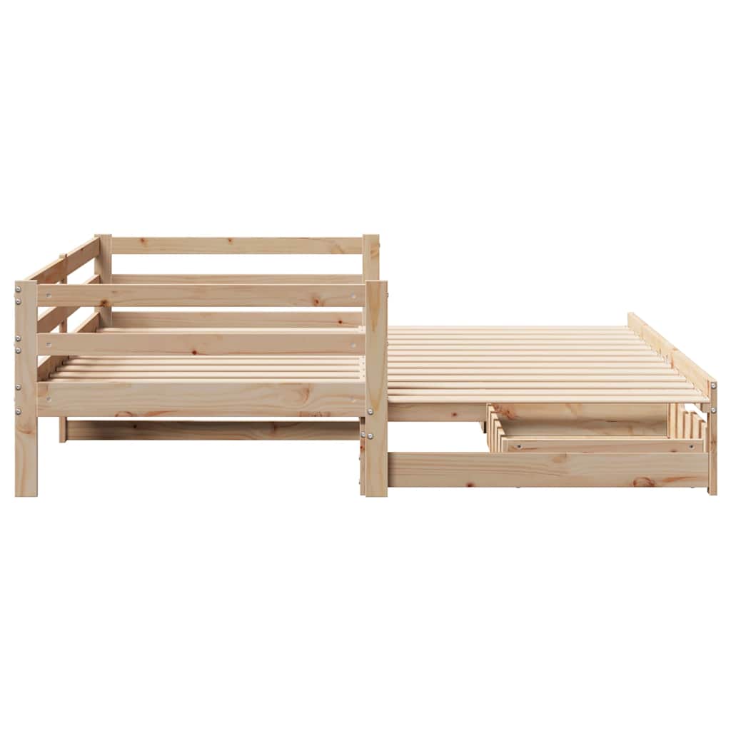 Dagseng med skuffer 90x200 cm heltre furu