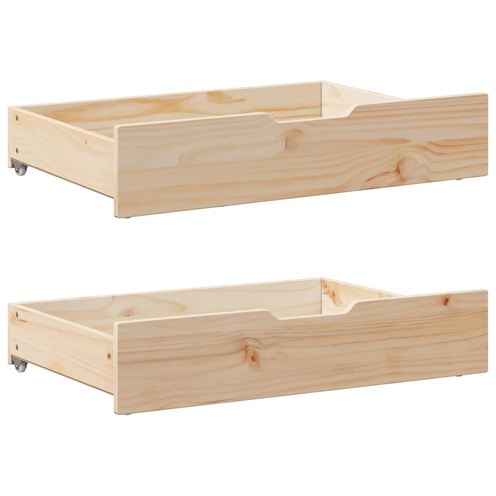 Uttrekkbar dagseng med skuffer uten madrass 80x200 cm