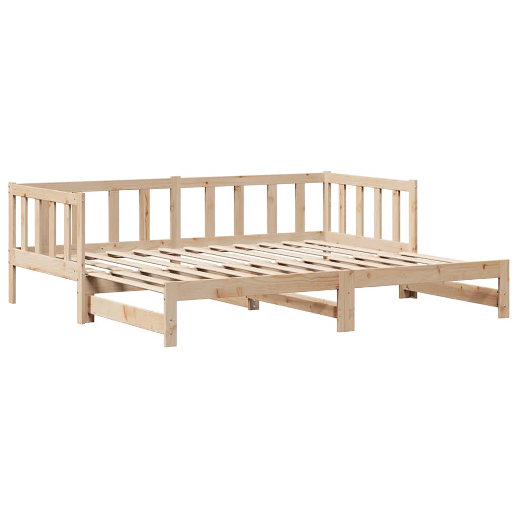 Uttrekkbar dagseng med skuffer uten madrass 80x200 cm
