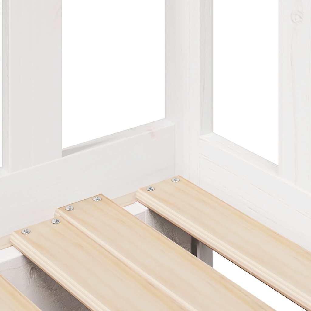 Uttrekkbar dagseng med skuffer uten madrass hvit 90x190 cm