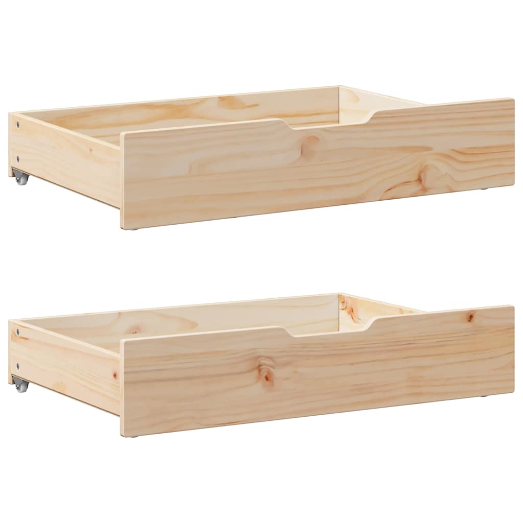 Uttrekkbar dagseng med skuffer uten madrass 90x200 cm