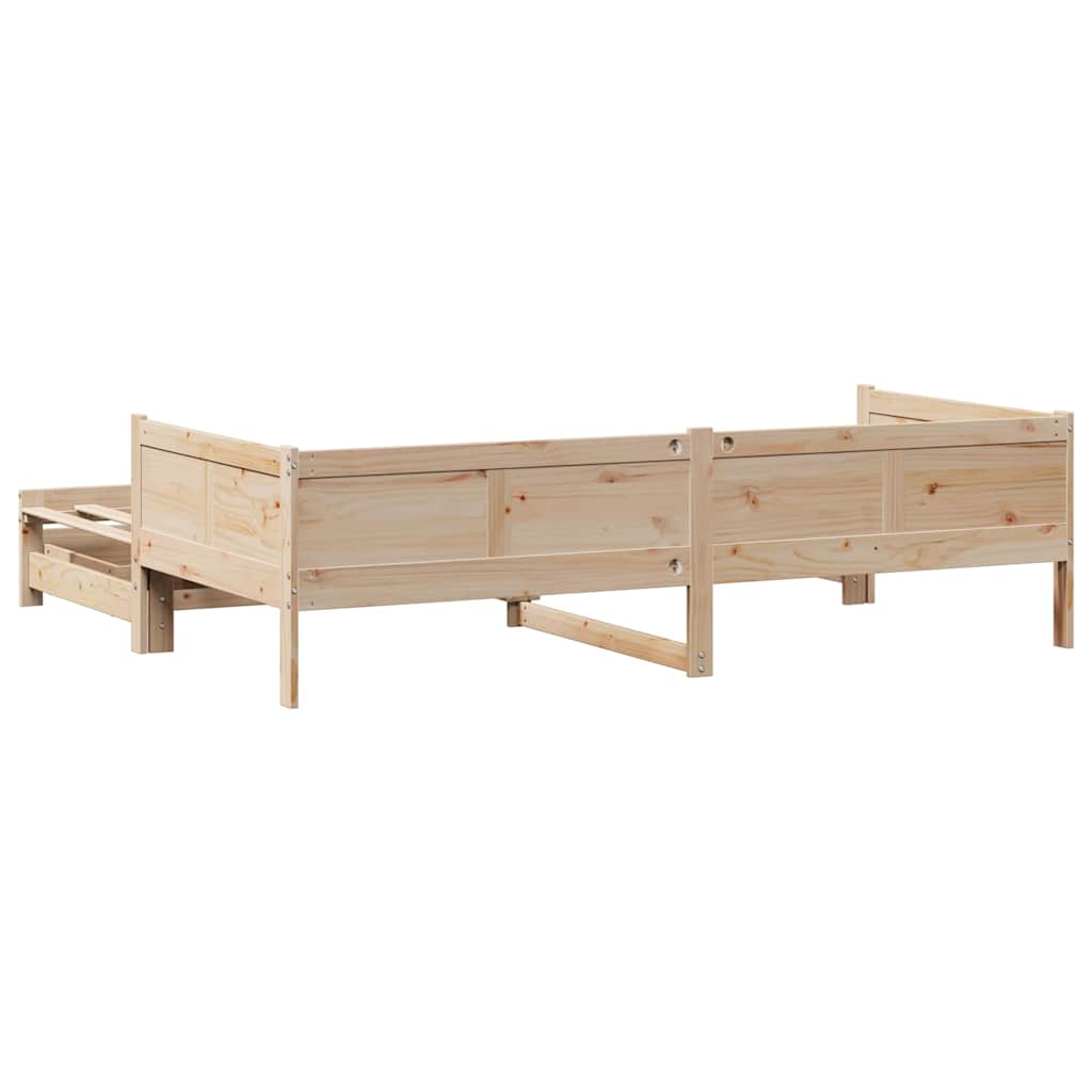 Uttrekkbar dagseng med skuffer uten madrass 80x200 cm