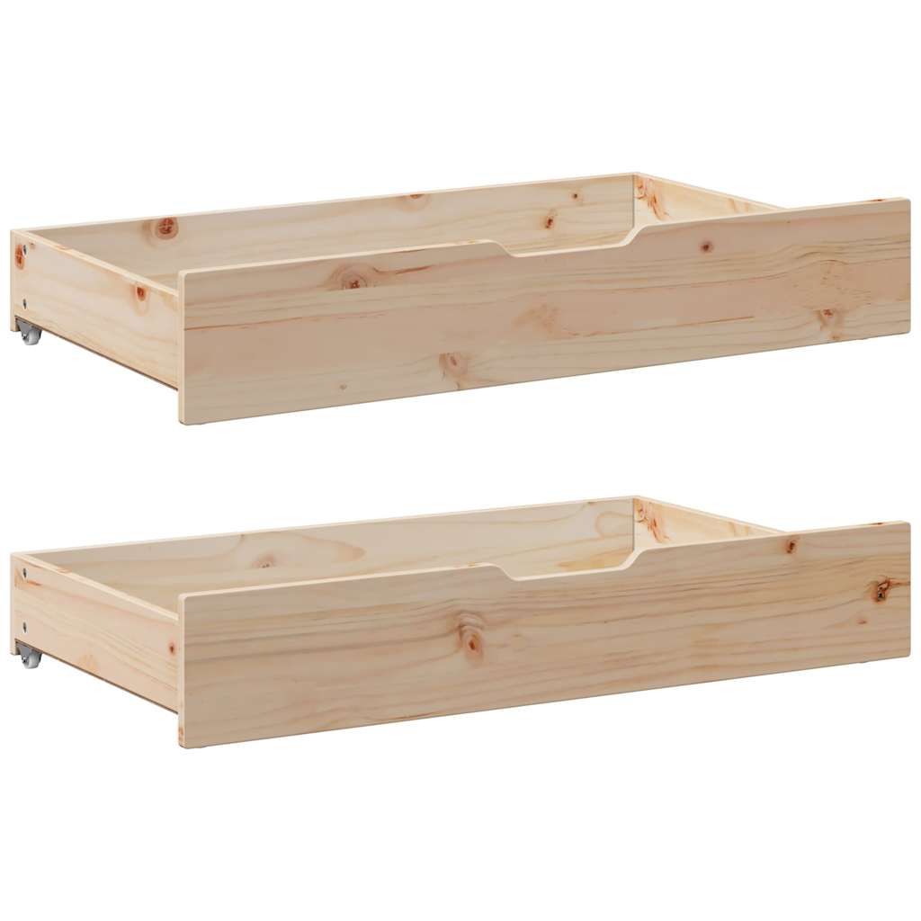 Uttrekkbar dagseng med skuffer uten madrass 80x200 cm