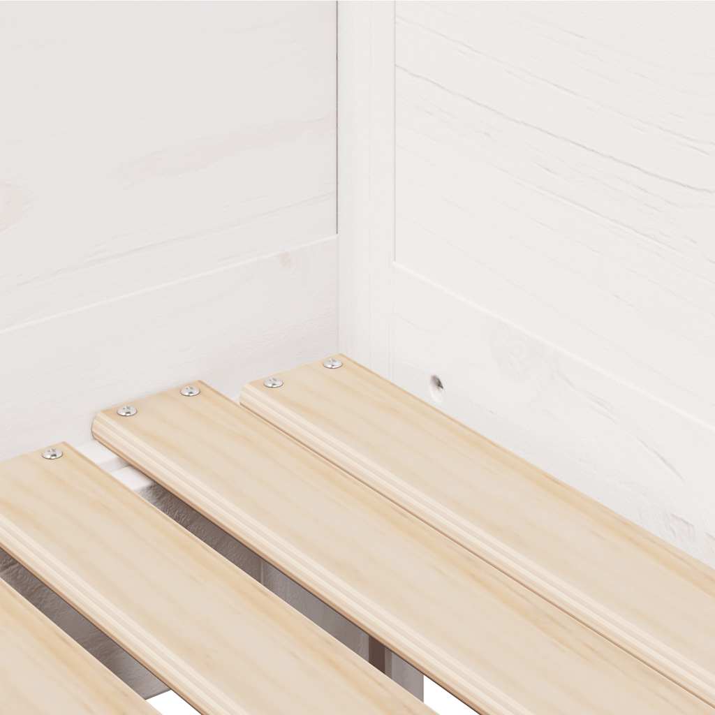 Uttrekkbar dagseng med skuffer uten madrass hvit 80x200 cm