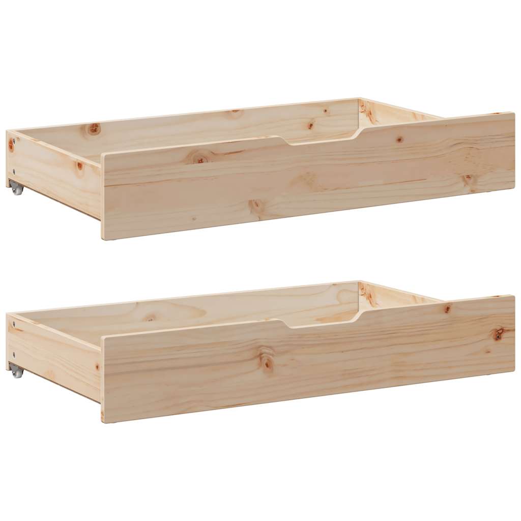 Uttrekkbar dagseng med skuffer uten madrass 90x190 cm