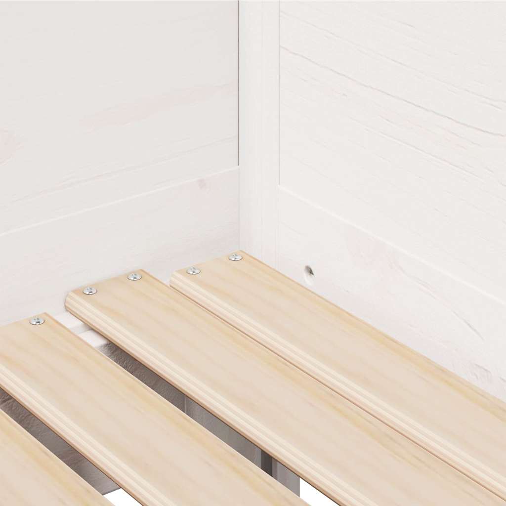 Uttrekkbar dagseng med skuffer uten madrass hvit 90x190 cm