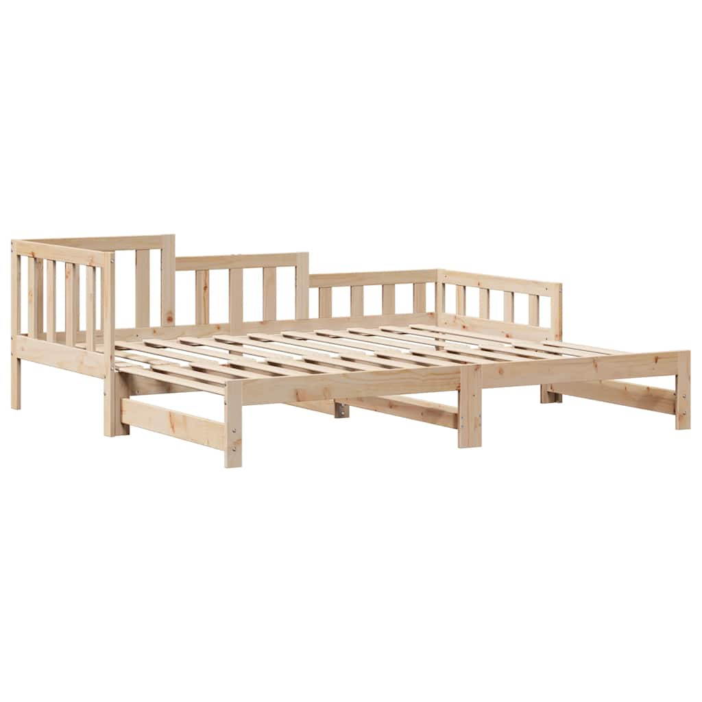 Uttrekkbar dagseng med skuffer uten madrass 80x200 cm