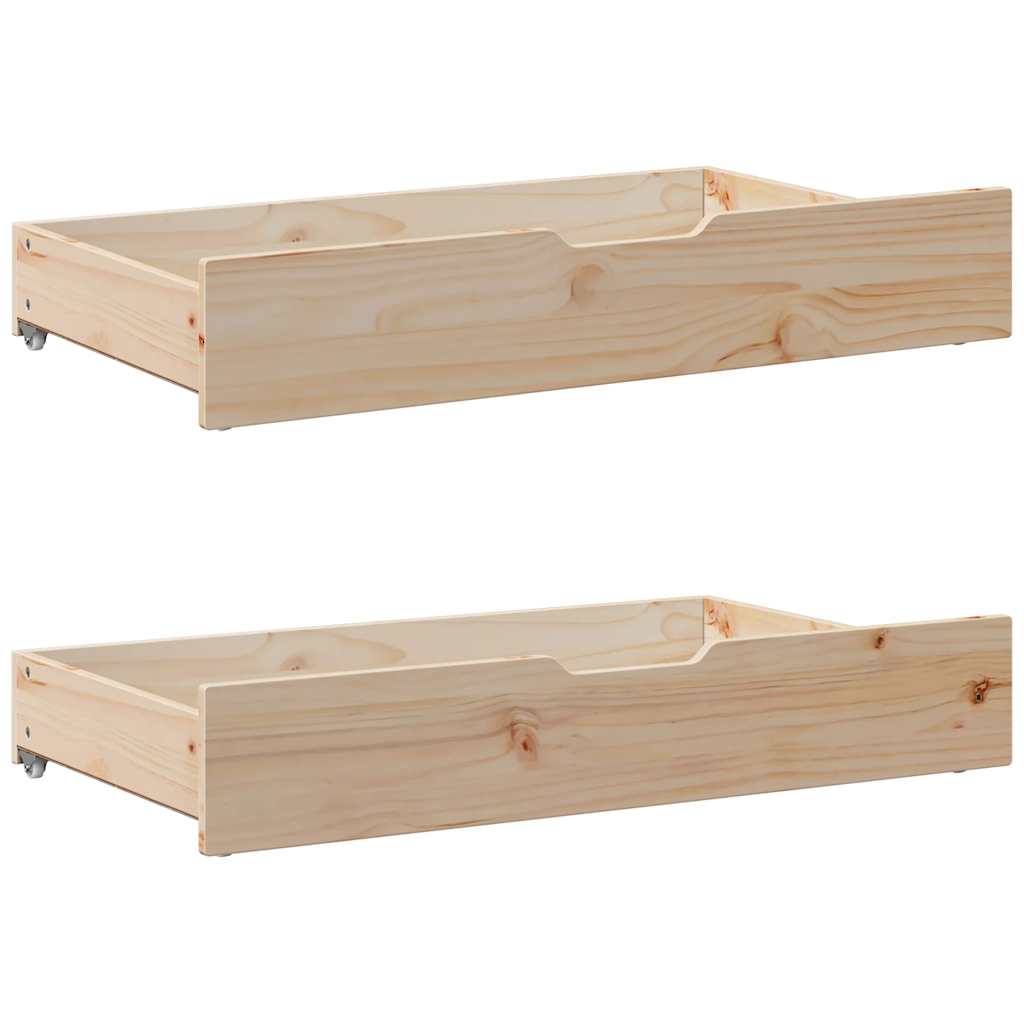 Uttrekkbar dagseng med skuffer uten madrass 80x200 cm