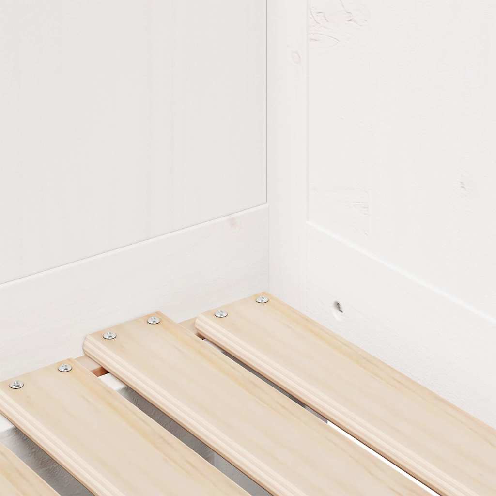 Uttrekkbar dagseng med skuffer uten madrass hvit 90x190 cm