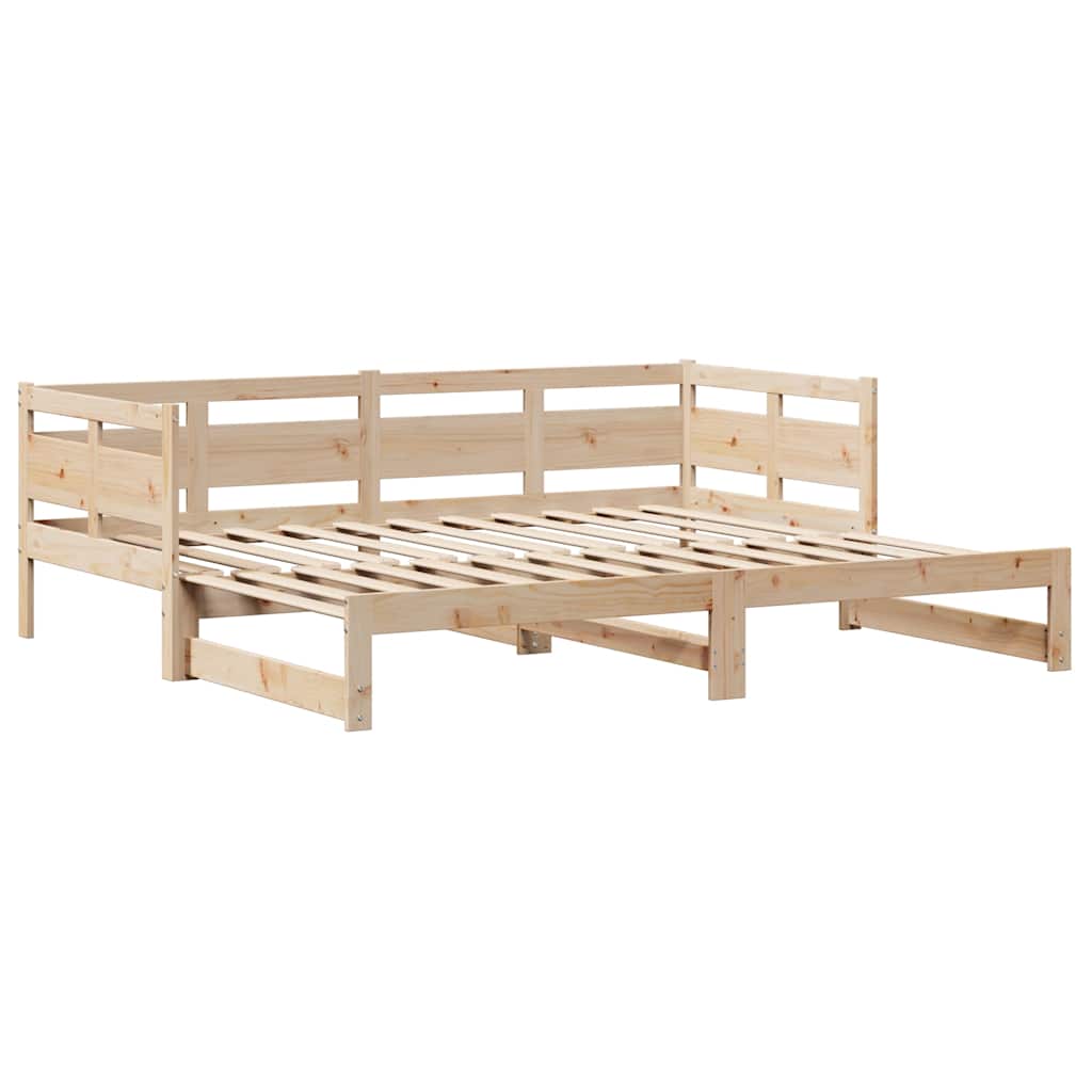 Uttrekkbar dagseng med skuffer uten madrass 80x200 cm